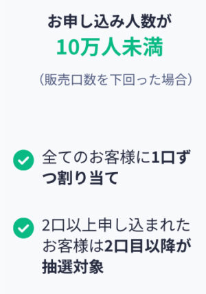 申し込み10万人未満文字