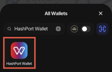 ハッシュポートウォレットを入力